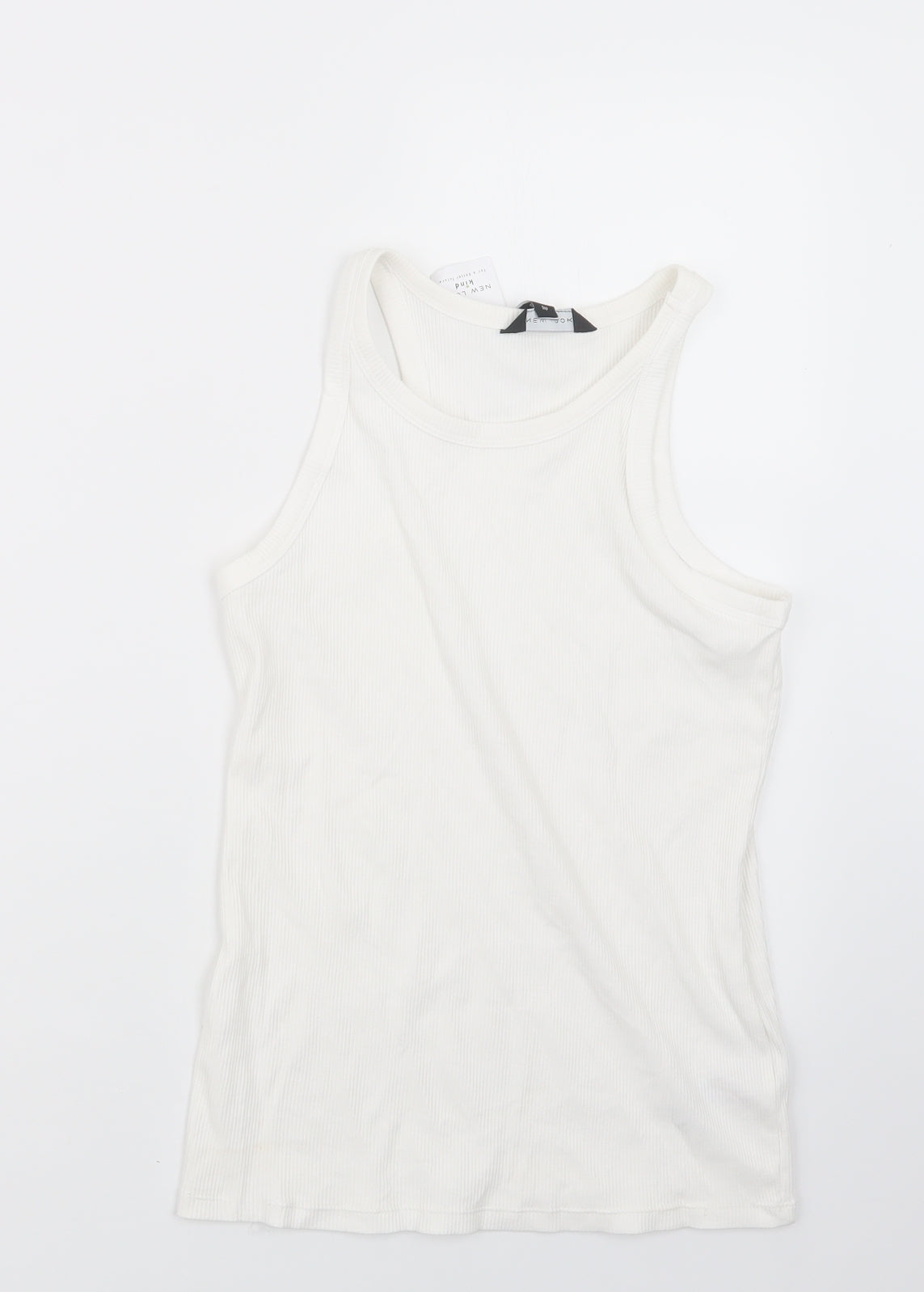 New Look Womens White   Basic Tank Size 14