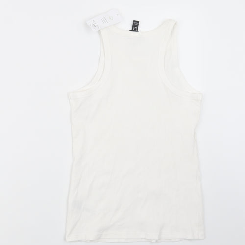 New Look Womens White   Basic Tank Size 14