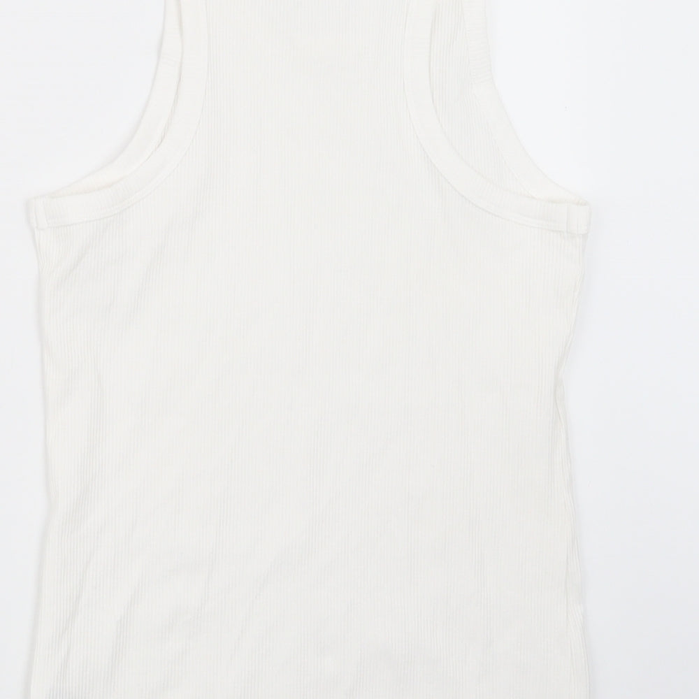 New Look Womens White   Basic Tank Size 14