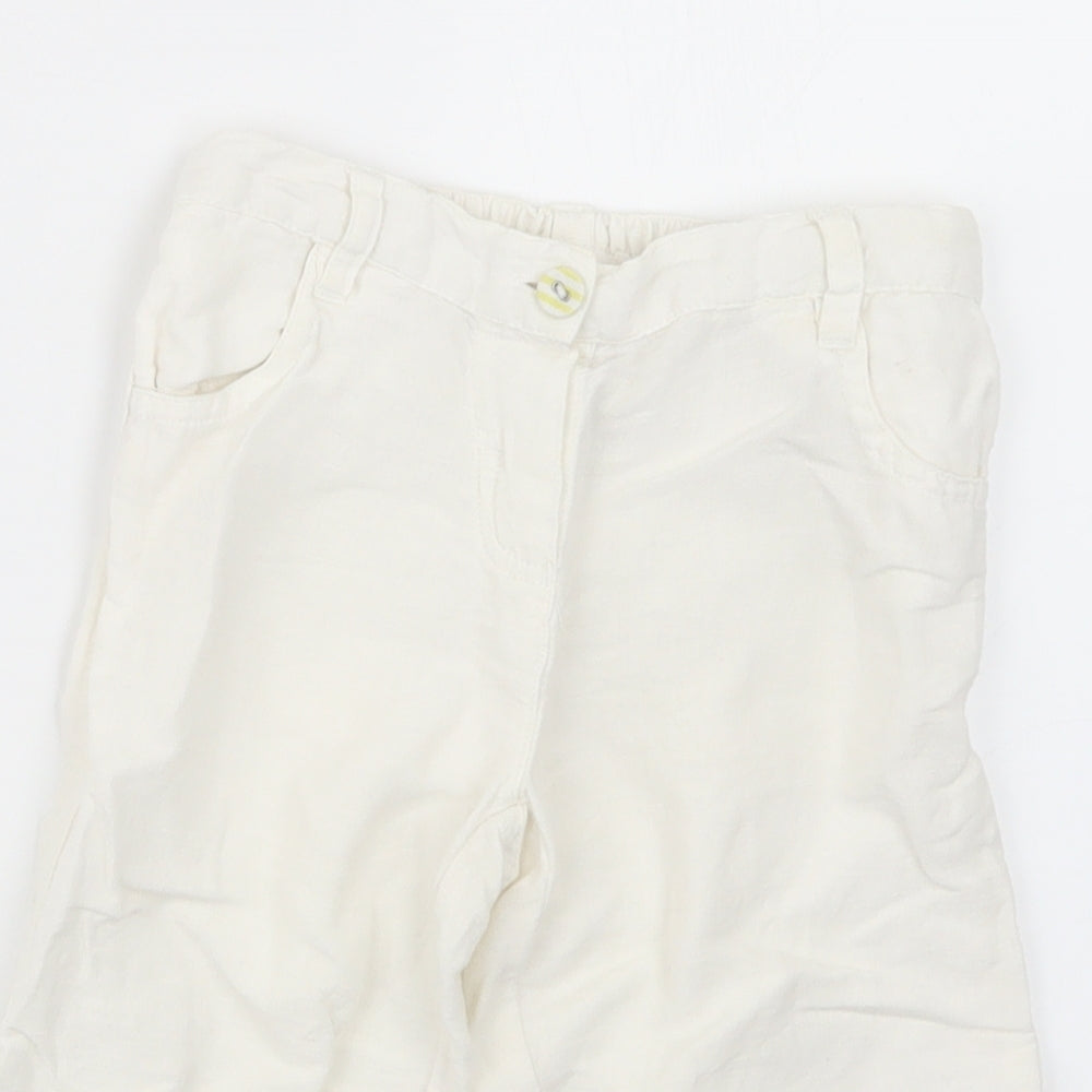 NEXT Girls White   Cargo Trousers Size 2-3 Years