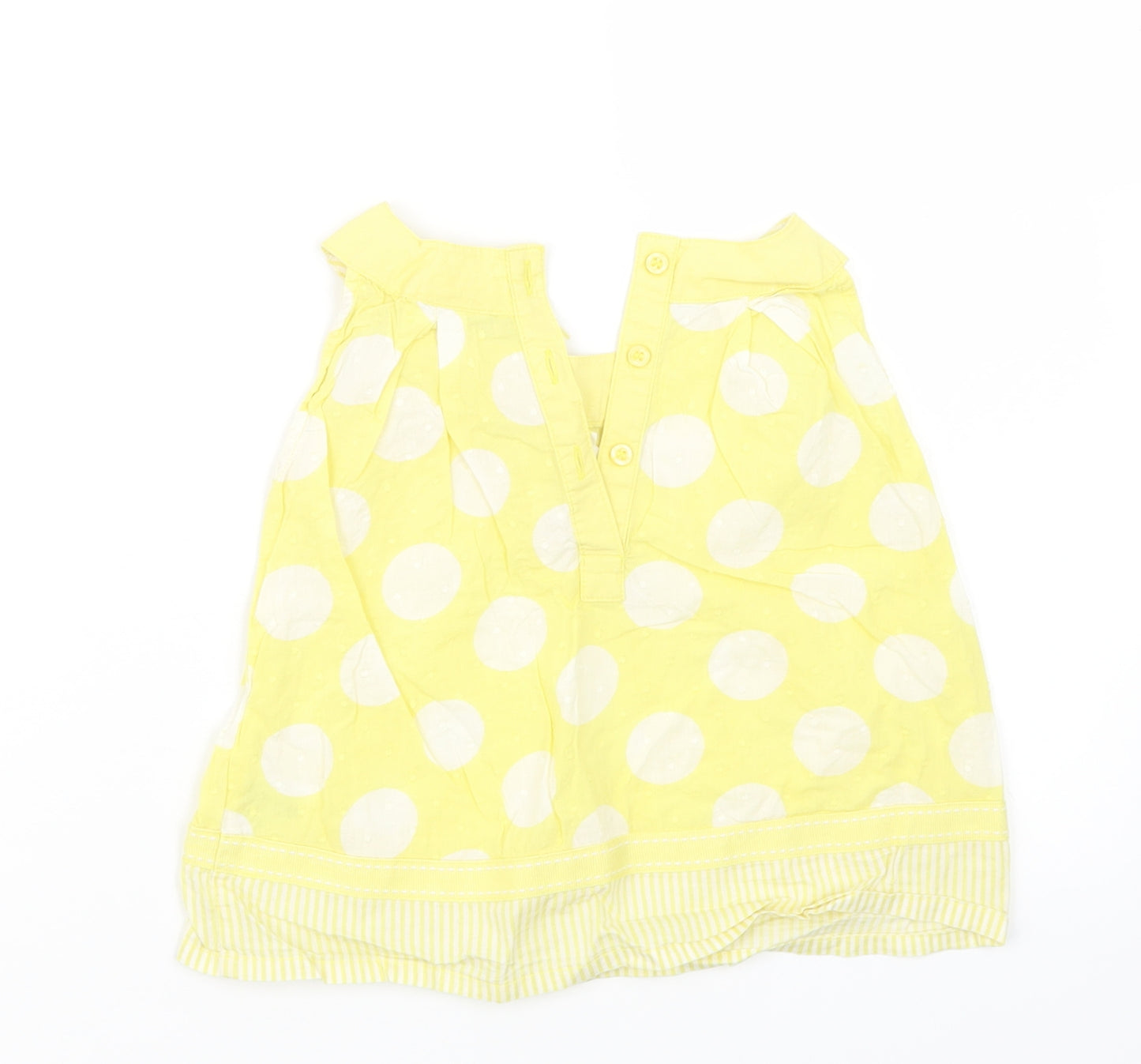 NEXT Girls Yellow Polka Dot  Basic Blouse Size 2-3 Years