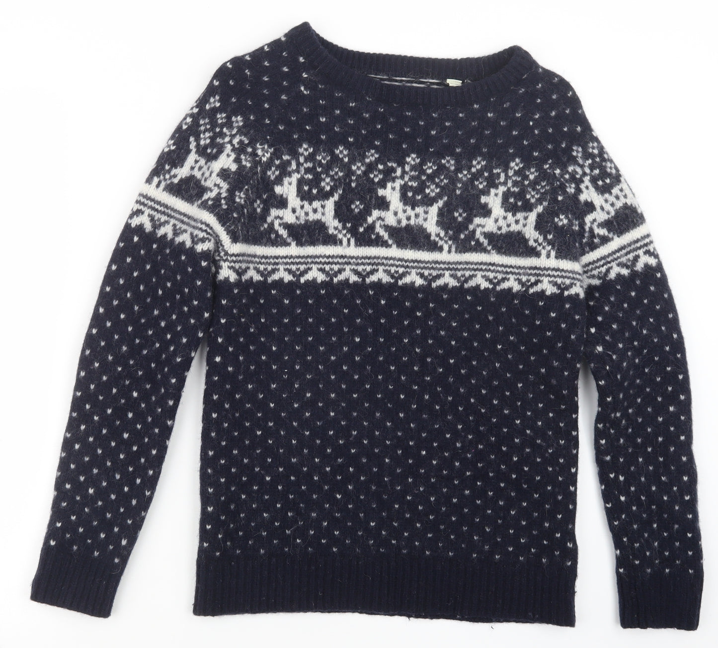 Jack Wills Womens Blue  Knit Pullover Jumper Size 10  - Christmas