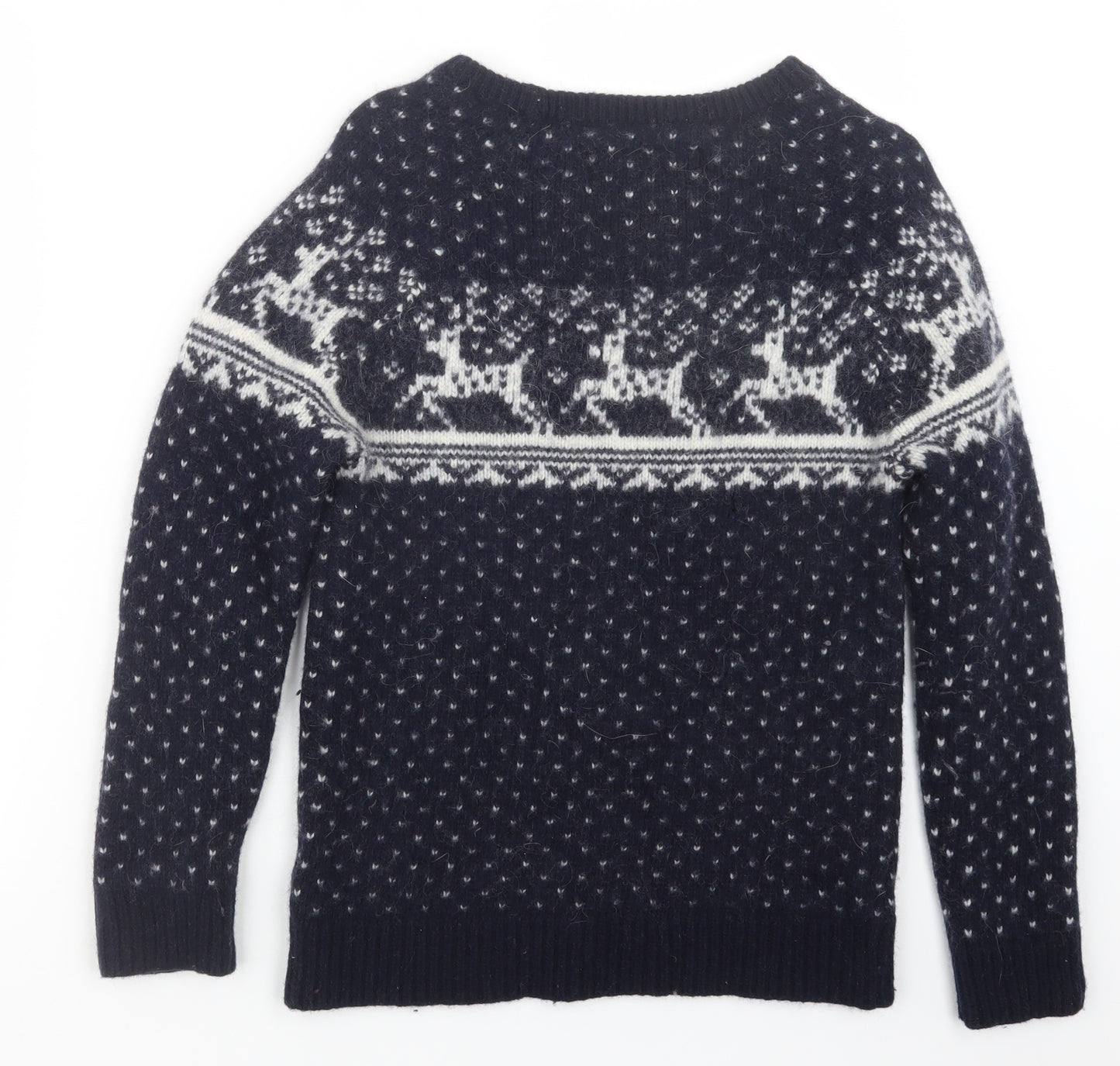 Jack Wills Womens Blue  Knit Pullover Jumper Size 10  - Christmas