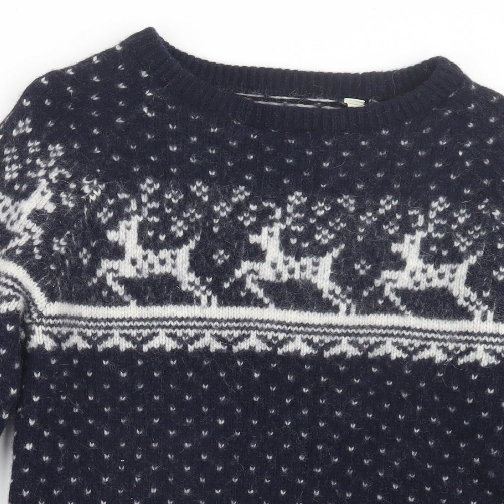 Jack Wills Womens Blue  Knit Pullover Jumper Size 10  - Christmas