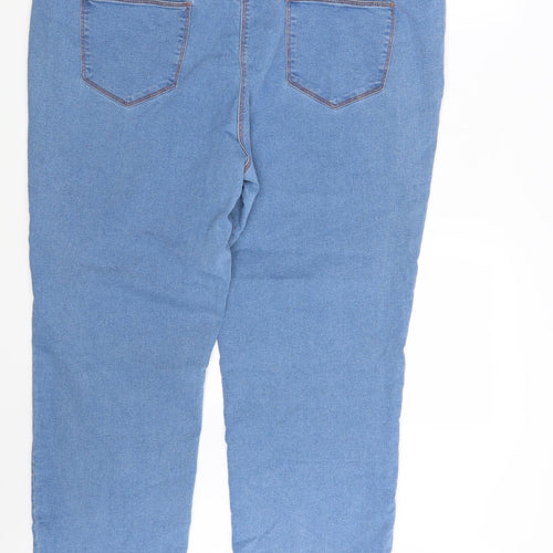 Preworn Womens Blue  Denim Straight Jeans Size 22 L28 in