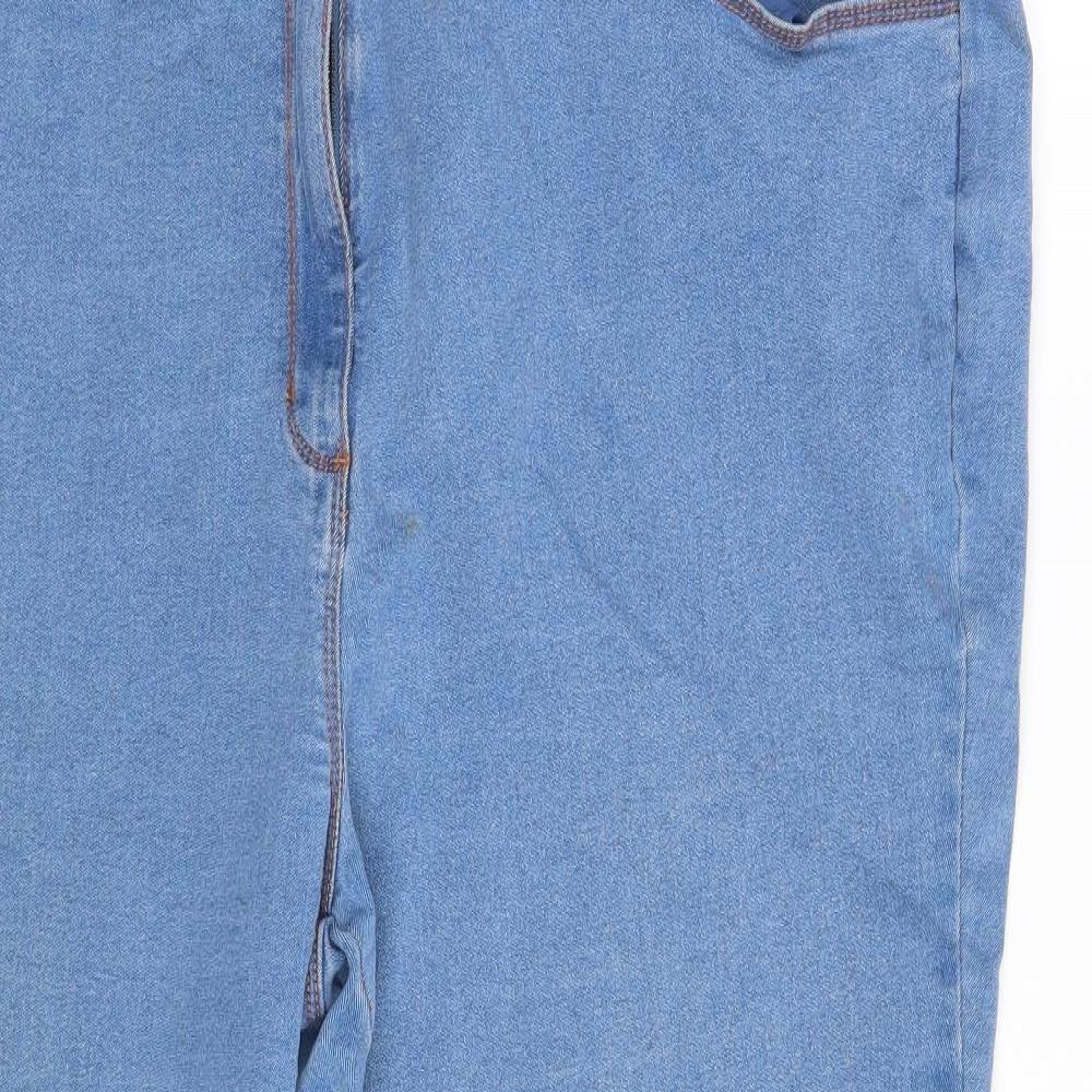 Preworn Womens Blue  Denim Straight Jeans Size 22 L28 in