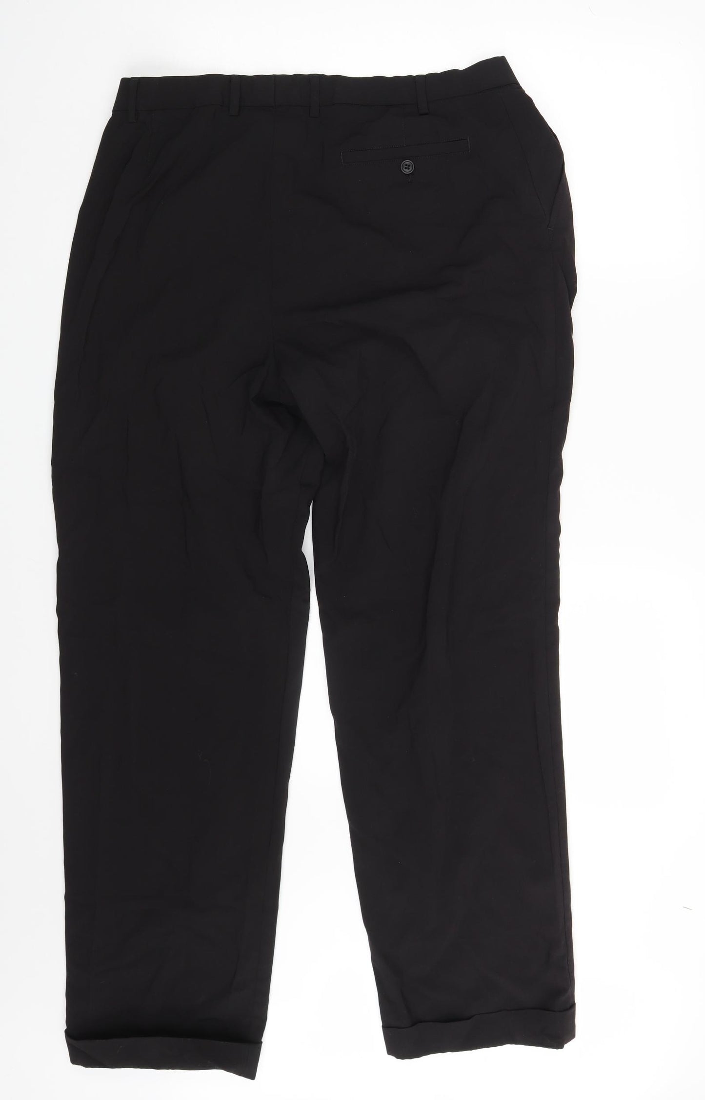M&S Mens Black   Trousers  Size 38 L33 in