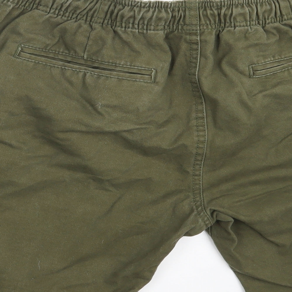 Brave Soul Mens Green  Denim Sweat Shorts Size M