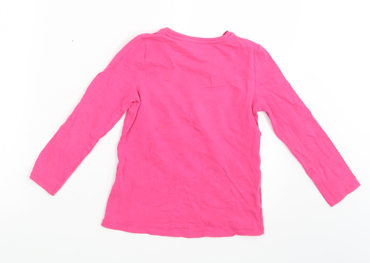 Debenhams Girls Pink   Basic T-Shirt Size 6-7 Years  - Buttefly