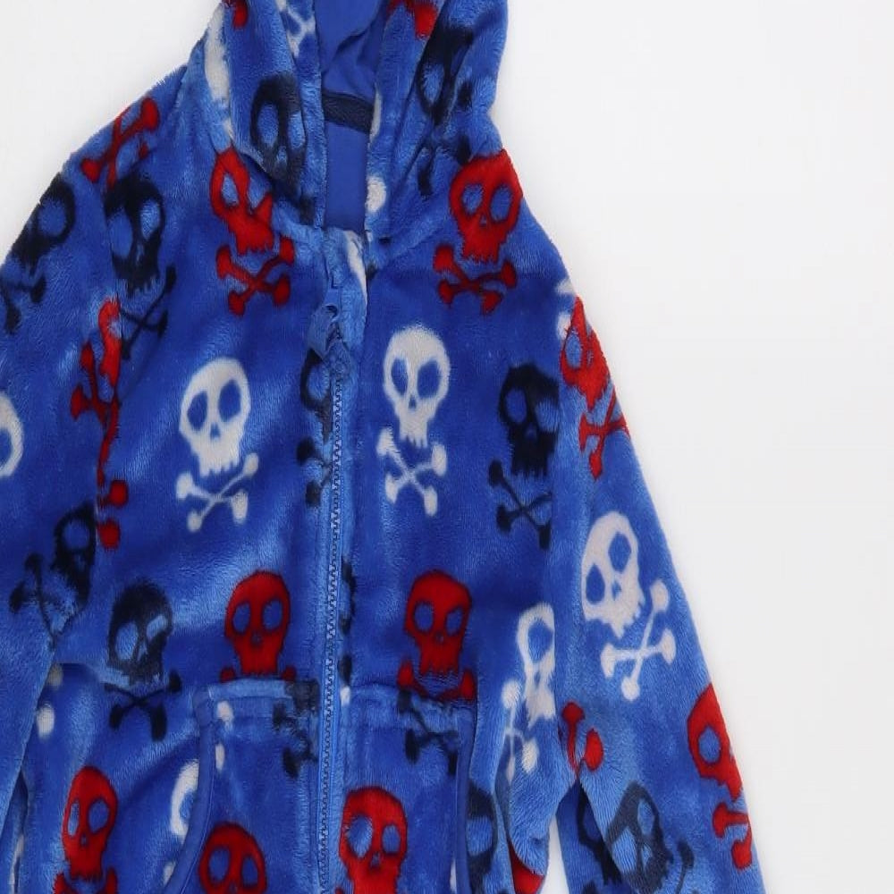 M&S Boys Blue Animal Print   Bodysuit Size 7 Years