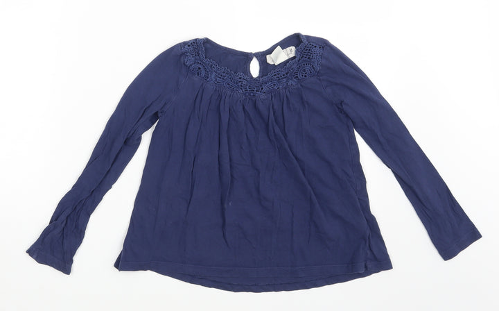 L.O.G.G Girls Blue Basic T-Shirt Size 6-7 Years