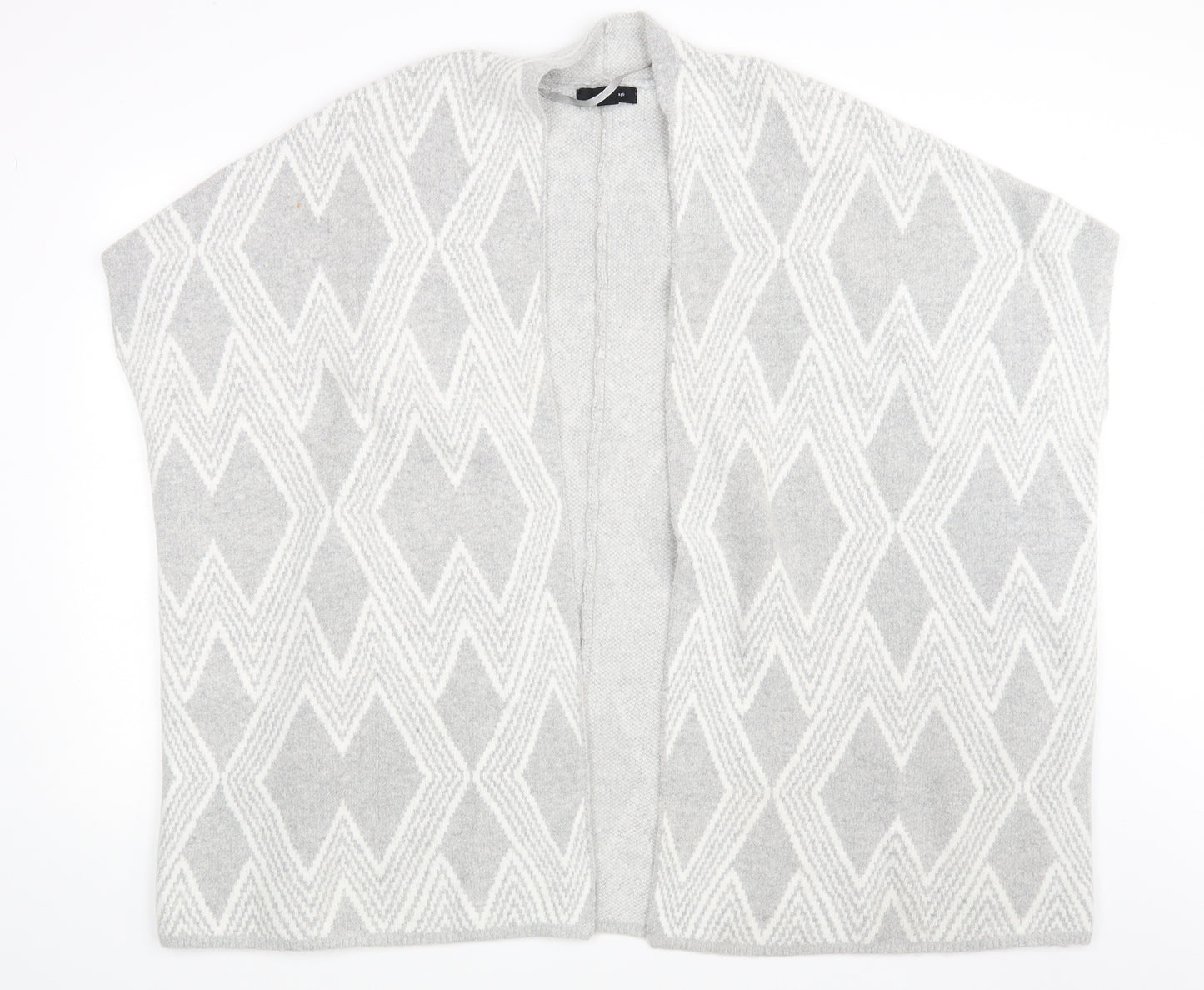 Atmosphere Womens Grey Argyle/Diamond  Wrap Jumper One Size
