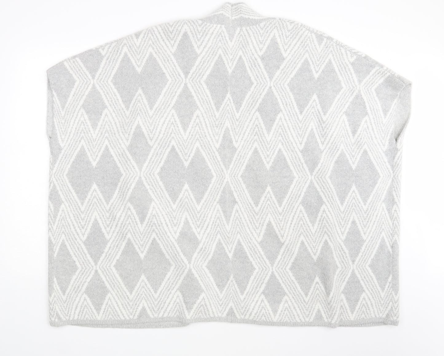 Atmosphere Womens Grey Argyle/Diamond  Wrap Jumper One Size