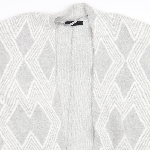 Atmosphere Womens Grey Argyle/Diamond  Wrap Jumper One Size