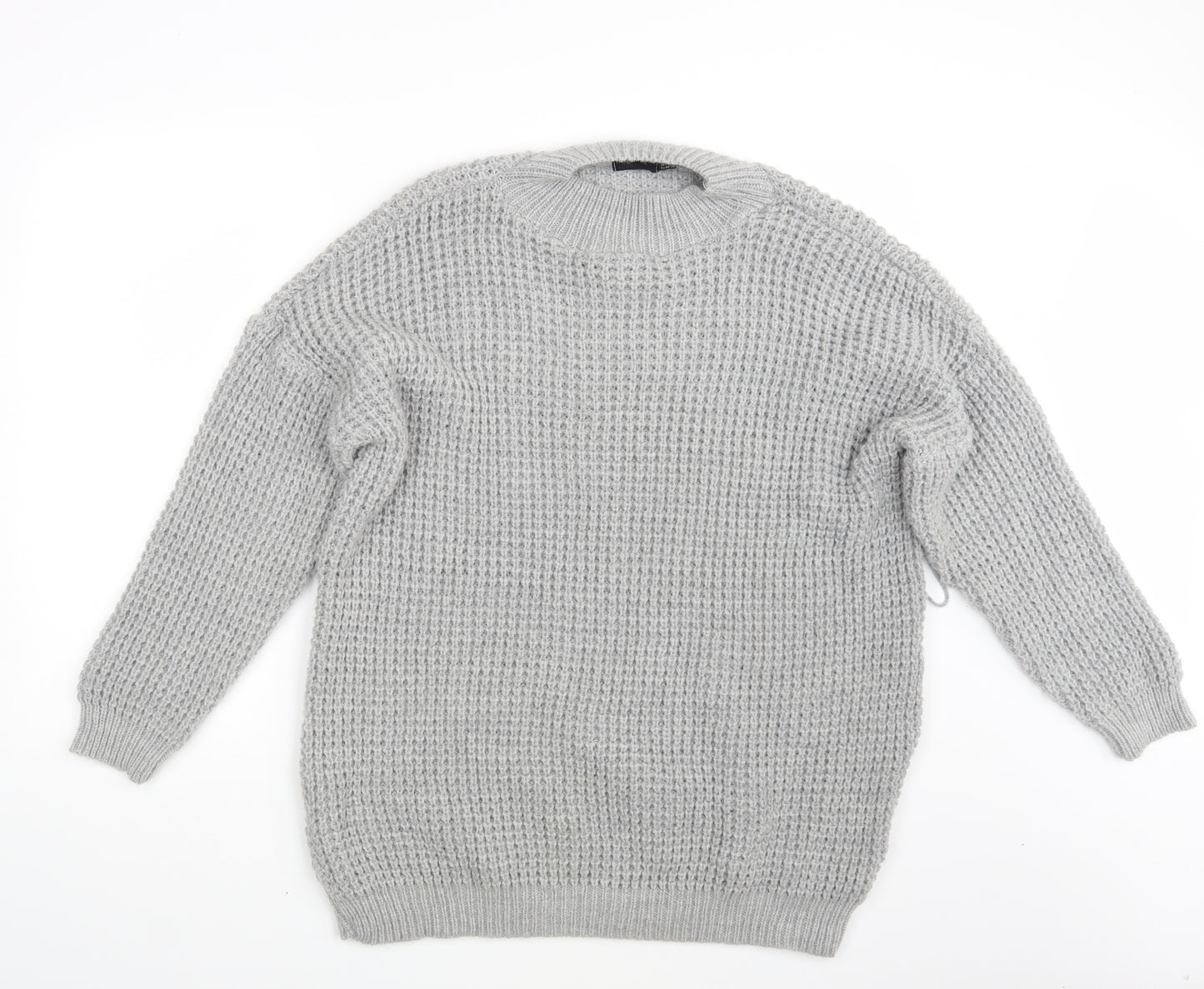 PRETTYLITTLETHING Womens Grey   Pullover Jumper Size 10