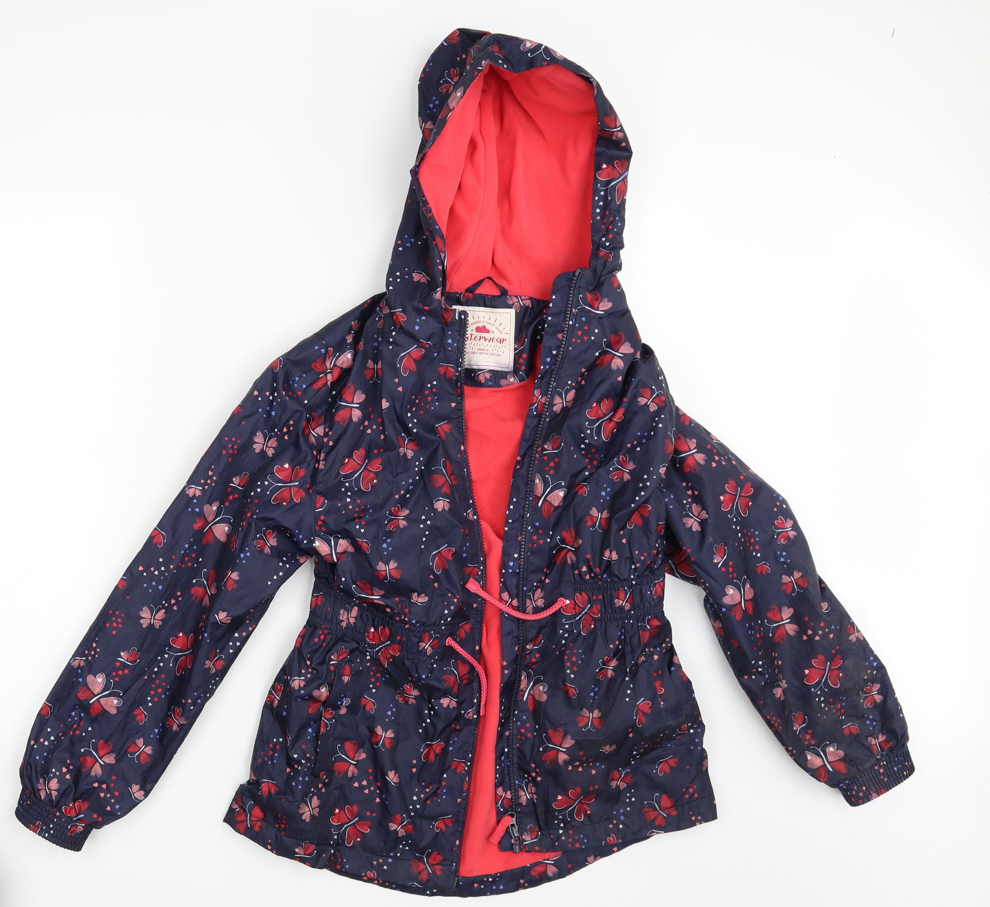 George Girls Blue Floral  Rain Coat Coat Size 12-13 Years