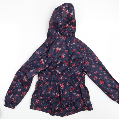 George Girls Blue Floral  Rain Coat Coat Size 12-13 Years