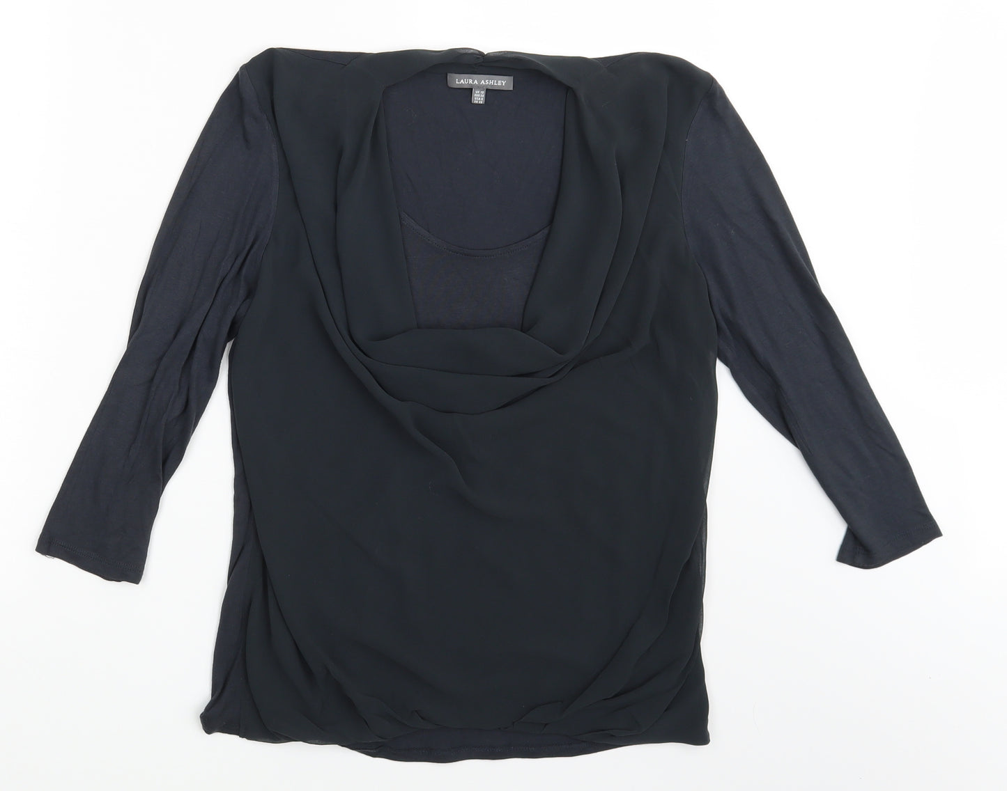 Laura Ashley Womens Black   Basic Blouse Size 10