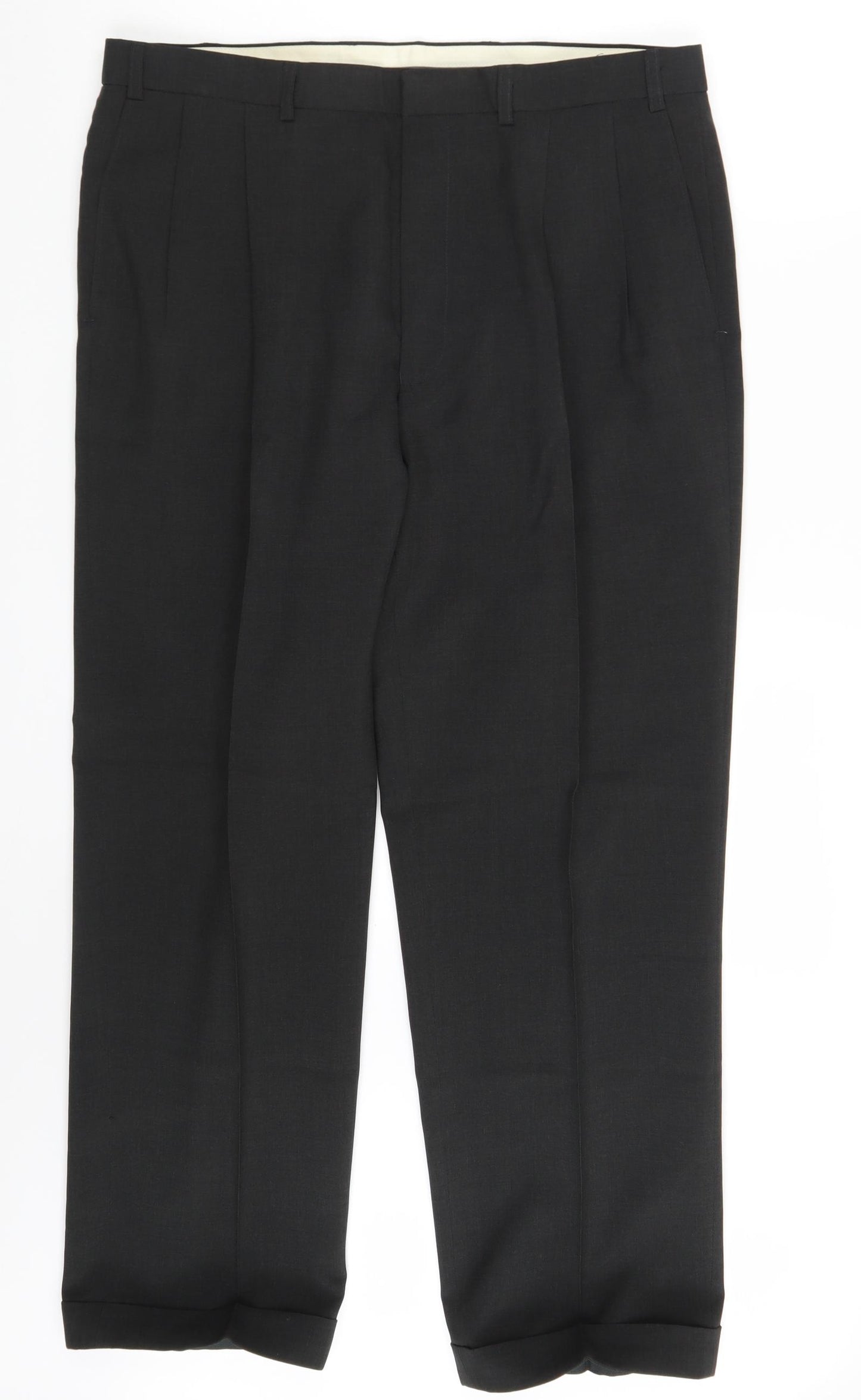 M&S Mens Black   Trousers  Size 36 in L29 in