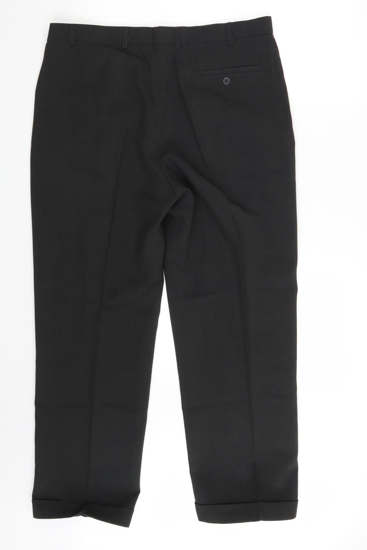 M&S Mens Black   Trousers  Size 36 in L29 in