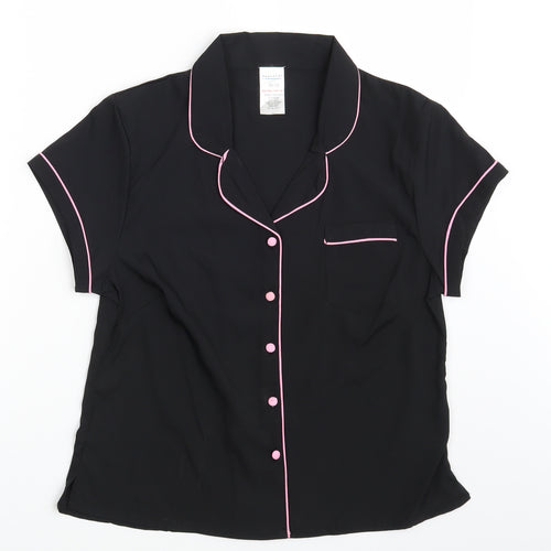 Peacocks Womens Black   Basic Button-Up Size 10