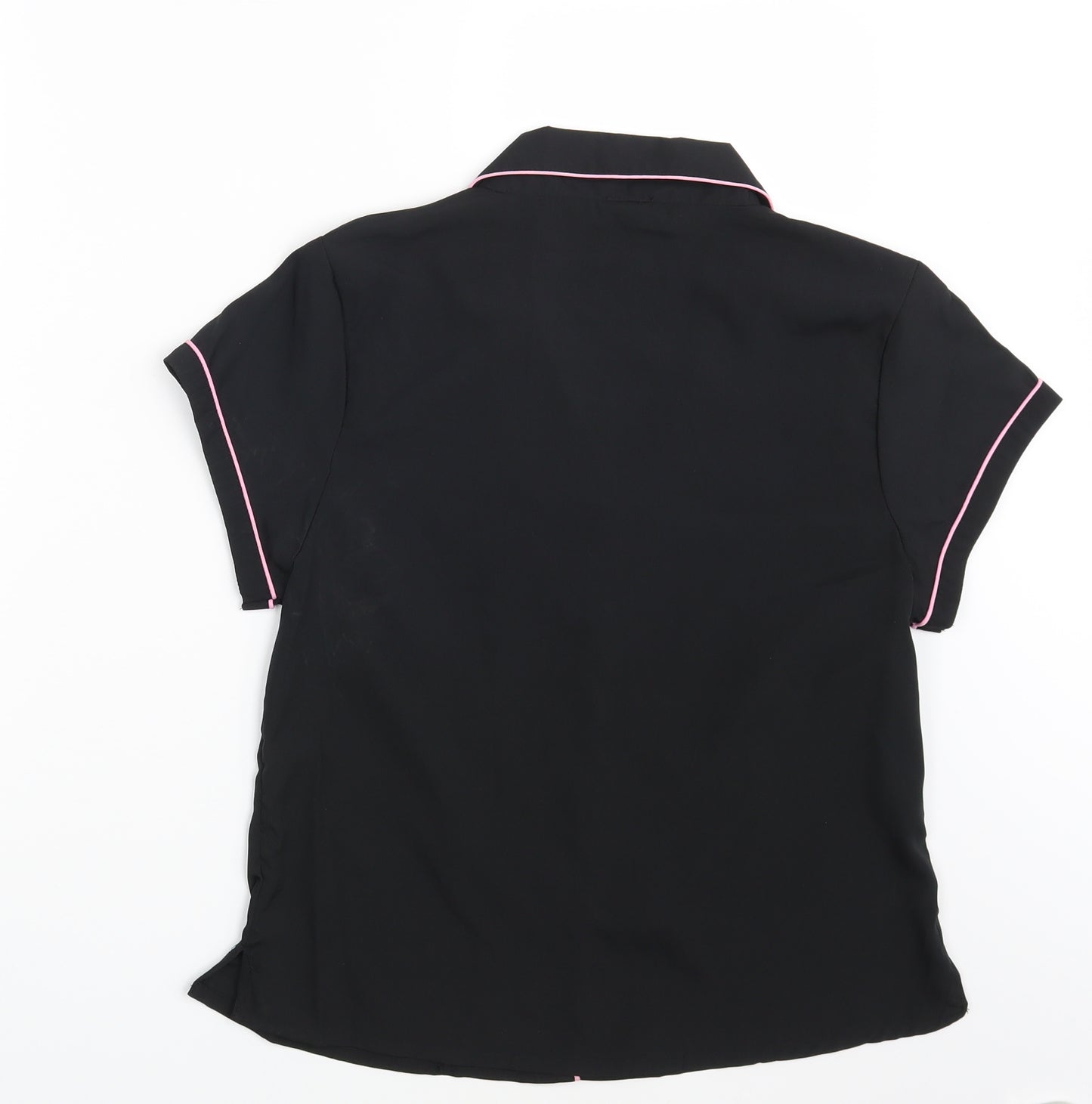 Peacocks Womens Black   Basic Button-Up Size 10