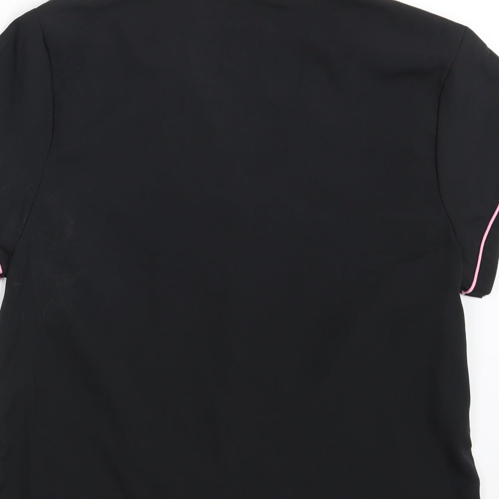 Peacocks Womens Black   Basic Button-Up Size 10