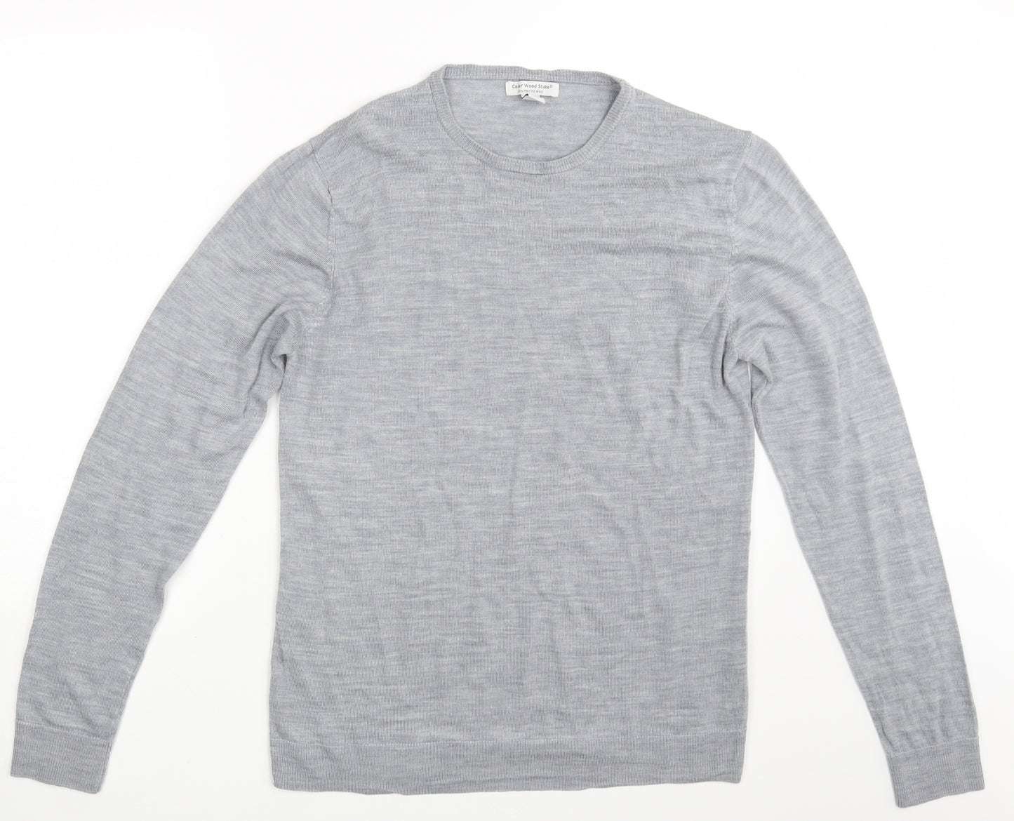 Cedar Wood State Mens Grey   Pullover Sweatshirt Size L