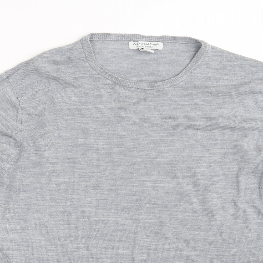 Cedar Wood State Mens Grey   Pullover Sweatshirt Size L
