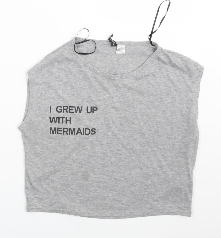 H&M Womens Grey   Basic T-Shirt Size S