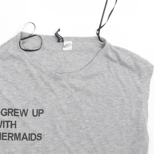 H&M Womens Grey   Basic T-Shirt Size S