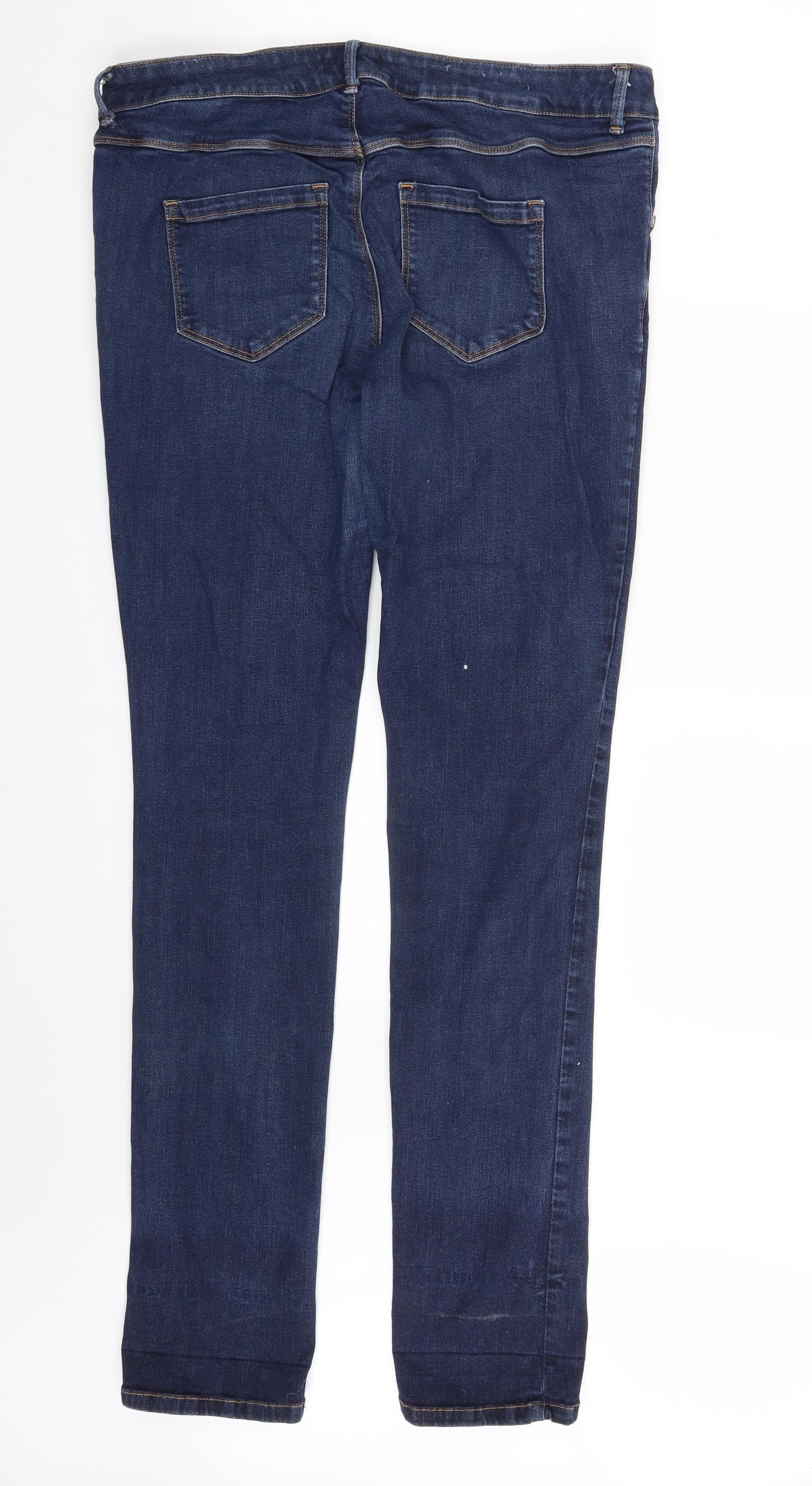 TU Womens Blue  Denim Skinny Jeans Size 16 L33 in