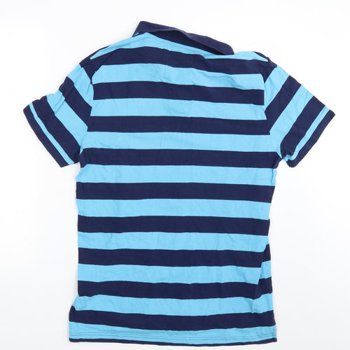Gap Mens Blue Striped   Polo Size XL
