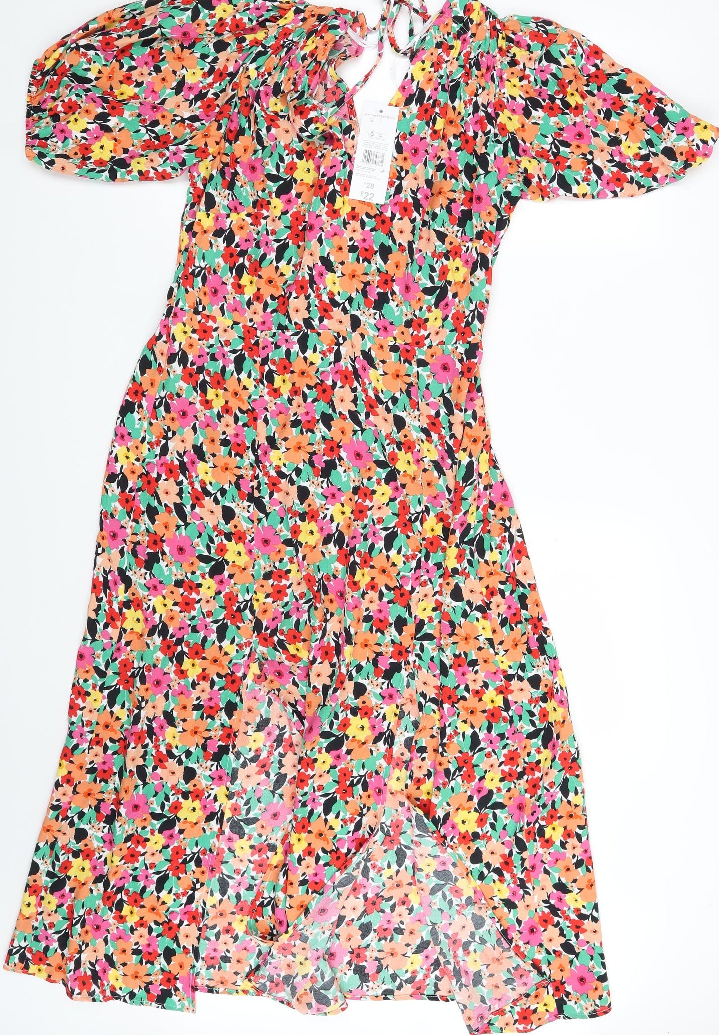 F&F Womens Multicoloured Floral  Fit & Flare  Size 12