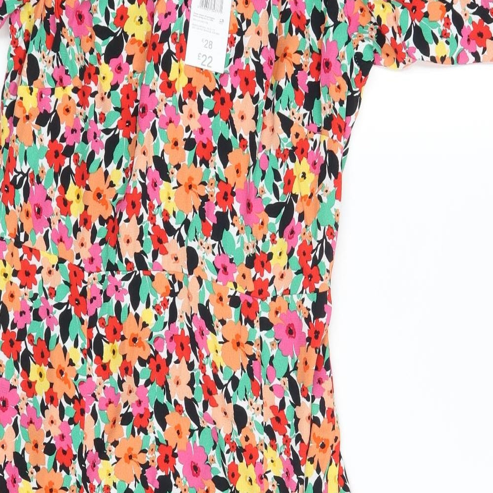 F&F Womens Multicoloured Floral  Fit & Flare  Size 12
