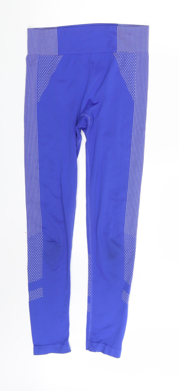 Work Out Womens Blue Polka Dot Jegging Leggings Size 10 L24 in