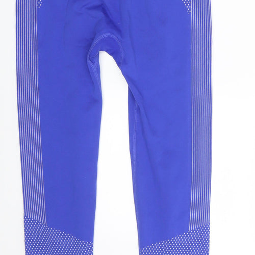 Work Out  Womens Blue Polka Dot  Jegging Leggings Size 10 L24 in