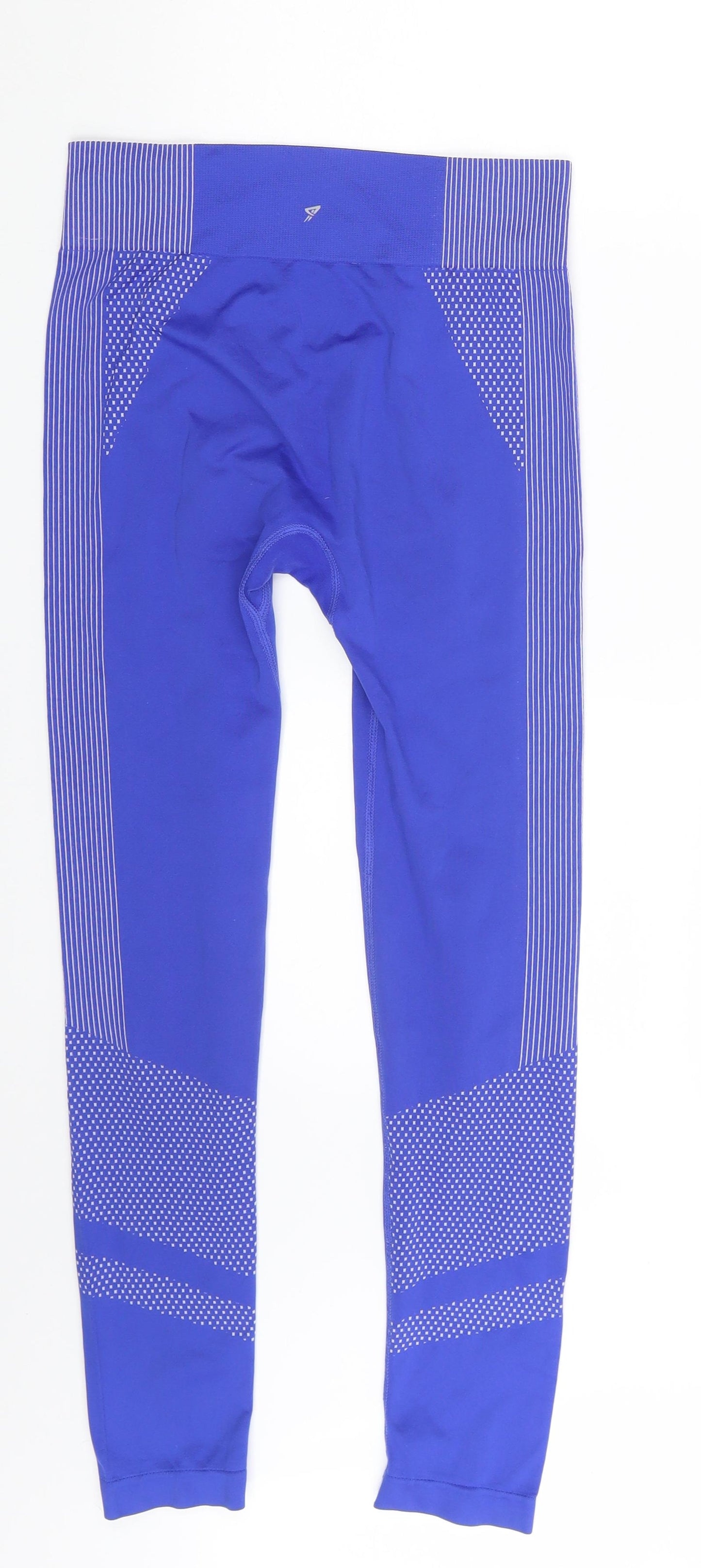 Work Out  Womens Blue Polka Dot  Jegging Leggings Size 10 L24 in