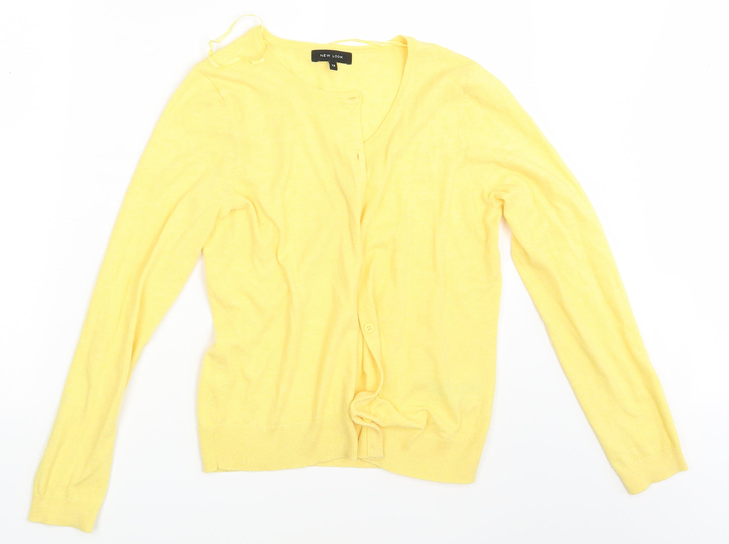 New Look Womens Yellow   Cardigan Jumper Size 12