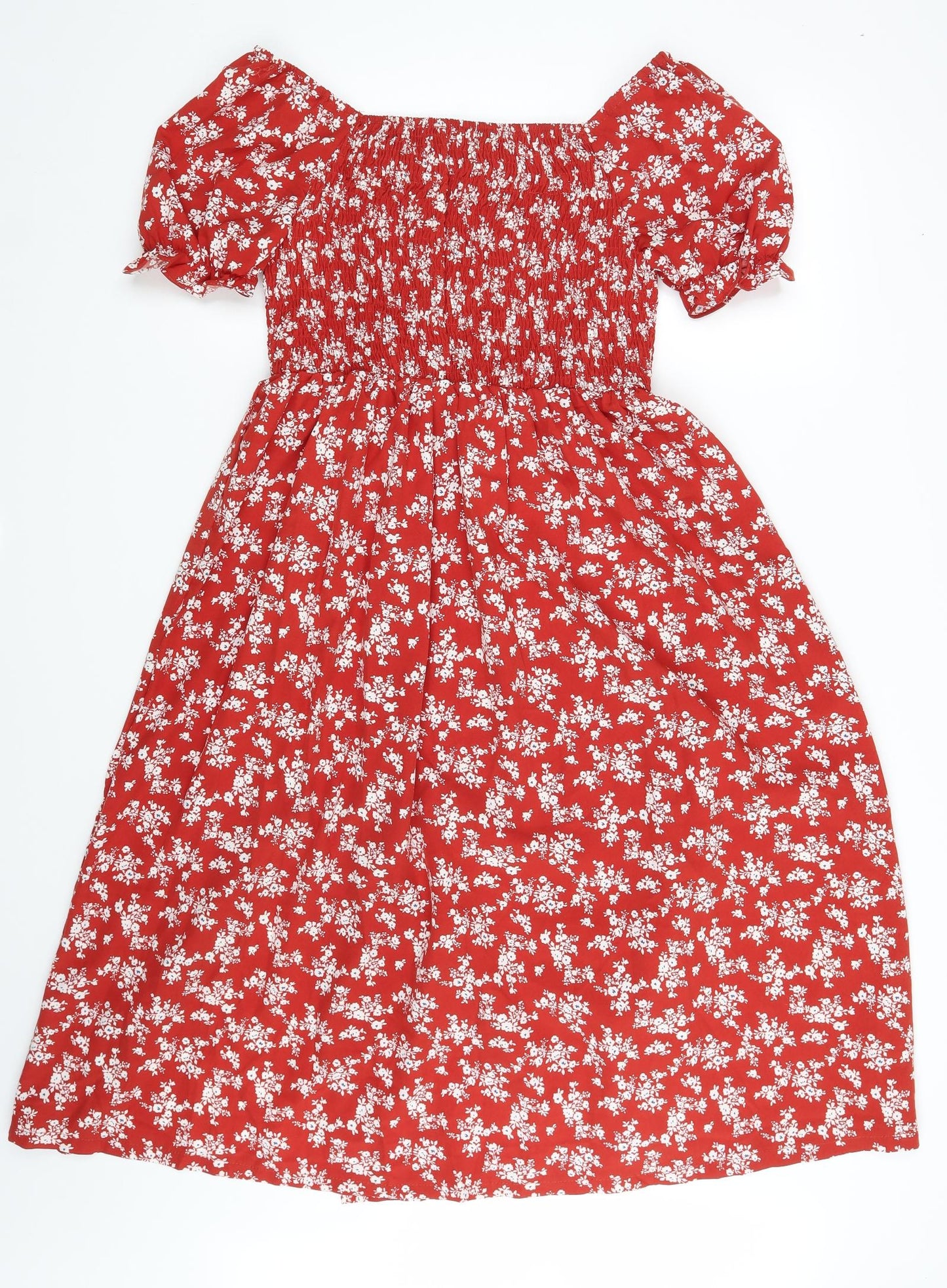 SheIn Womens Red Floral  A-Line  Size 12