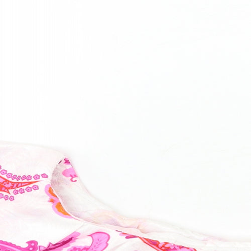 SheIn Womens Pink Floral  Cropped Blouse Size S
