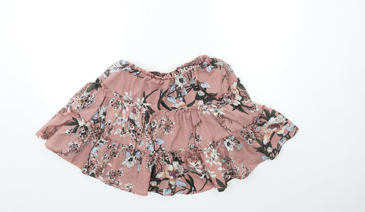 Preworn Womens Pink Floral Pleated Set Size 26 in