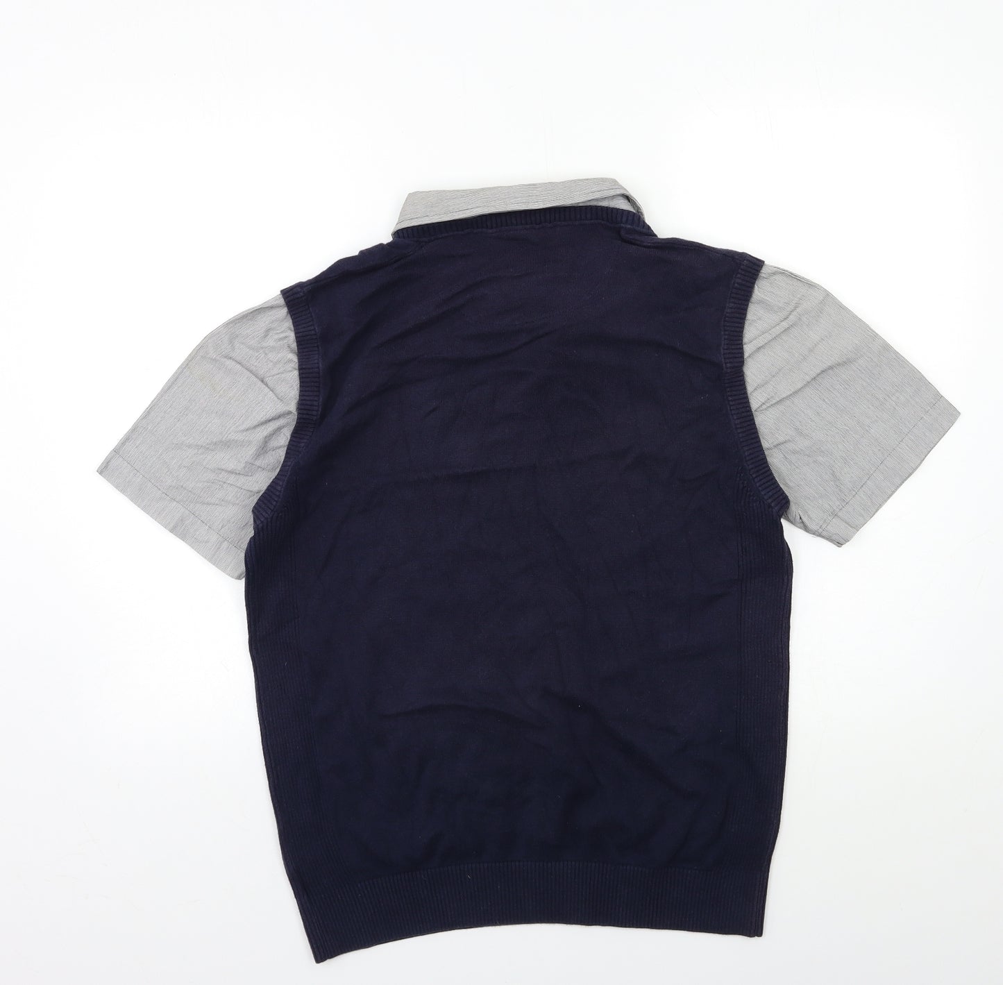 NEXT Mens Blue  Knit Pullover Jumper Size L  - Under Shirt