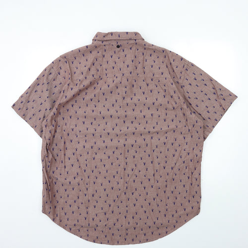 River Island Mens Purple    Button-Up Size XL