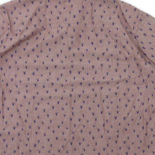 River Island Mens Purple    Button-Up Size XL