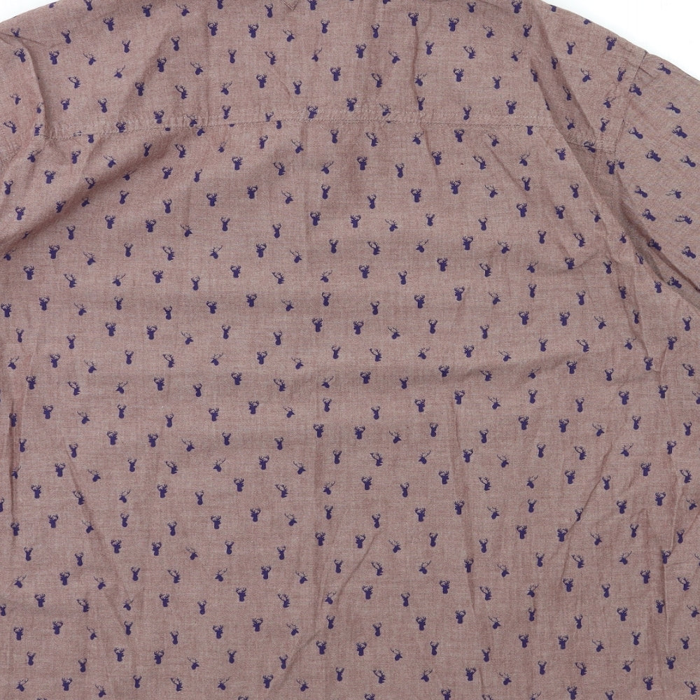 River Island Mens Purple    Button-Up Size XL