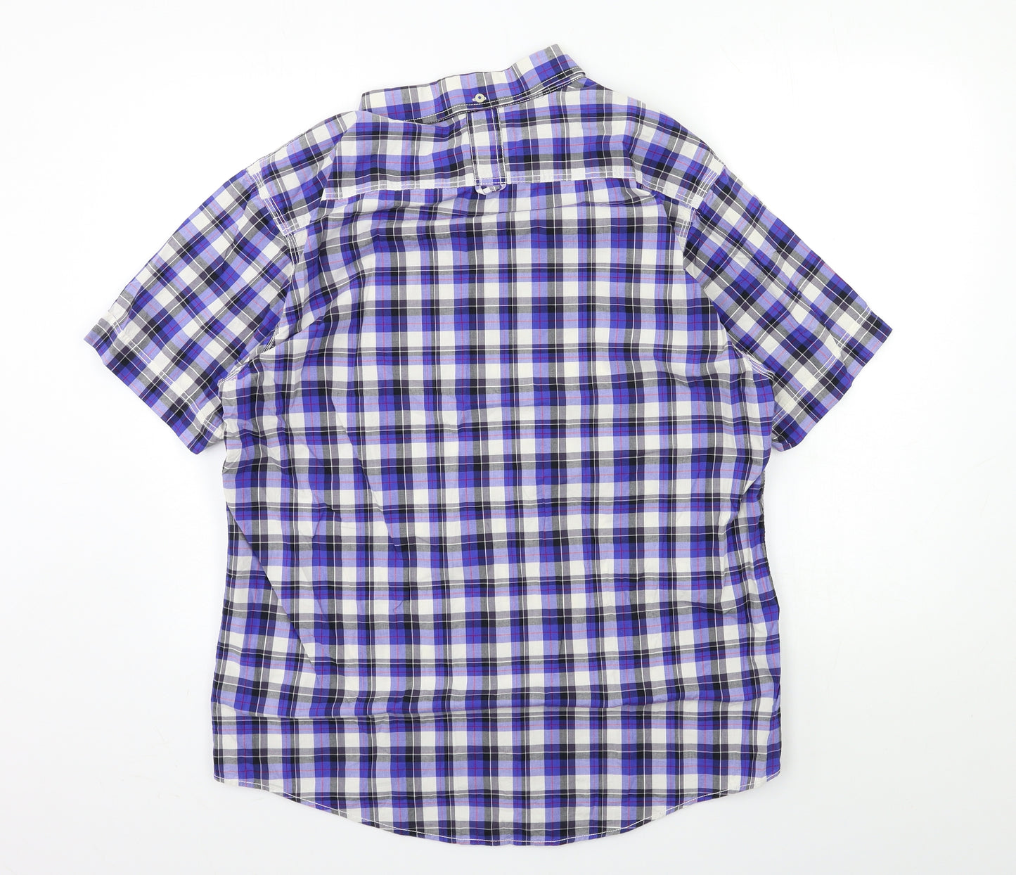 Ben Sherman Mens Blue Check   Button-Up Size 2XL