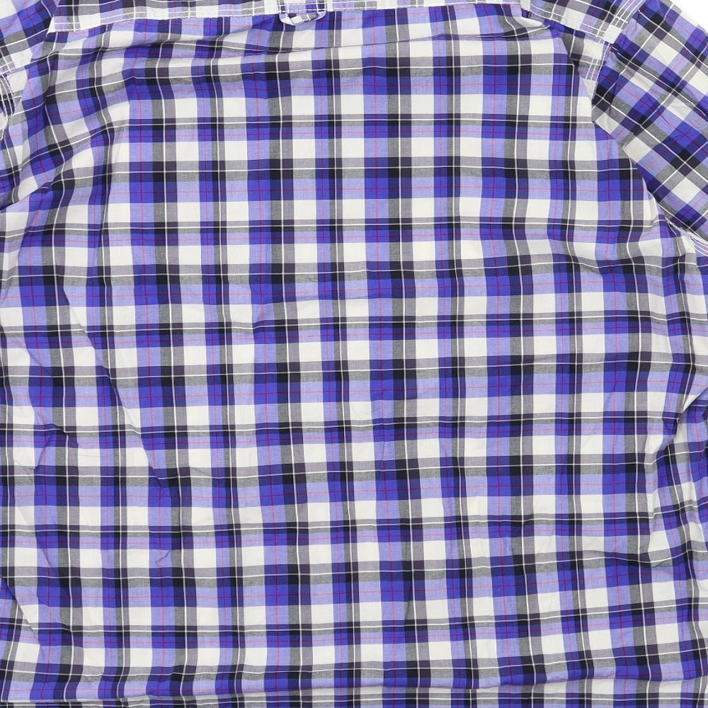 Ben Sherman Mens Blue Check   Button-Up Size 2XL