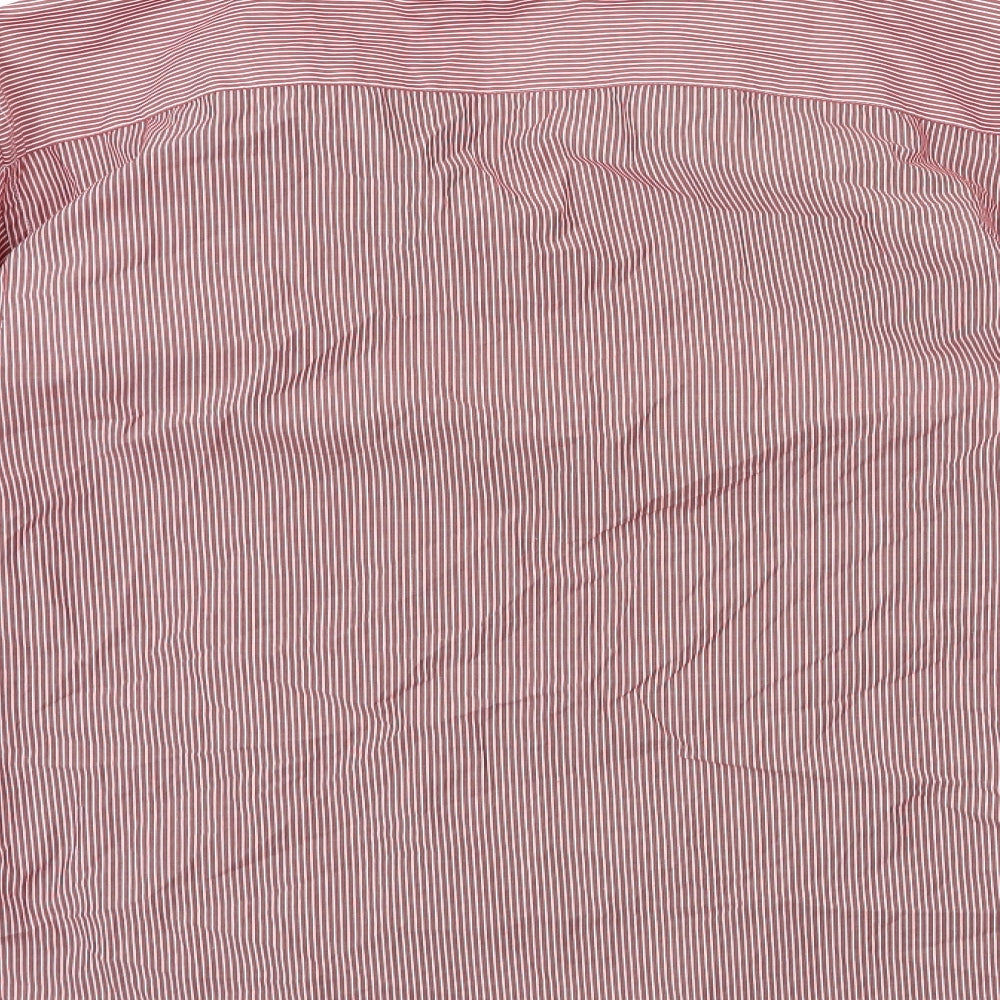 NEXT Mens Red Striped   Dress Shirt Size 15.5