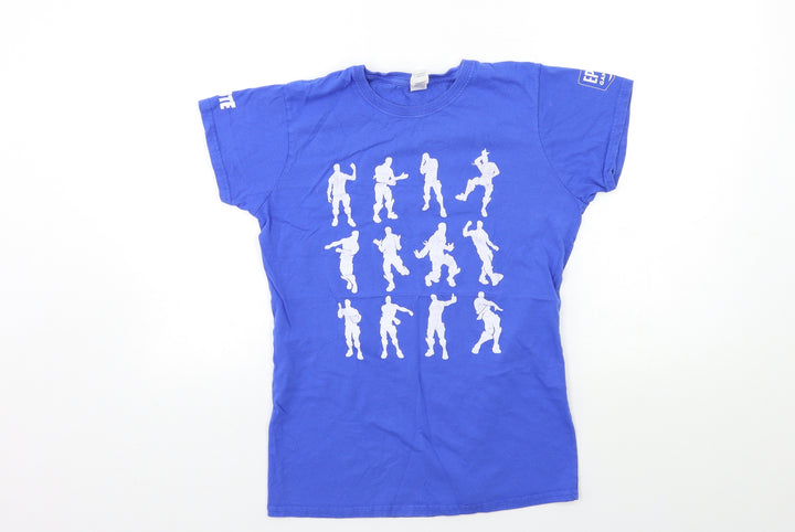 Gildan Womens Blue Basic T-Shirt Size L - epic games